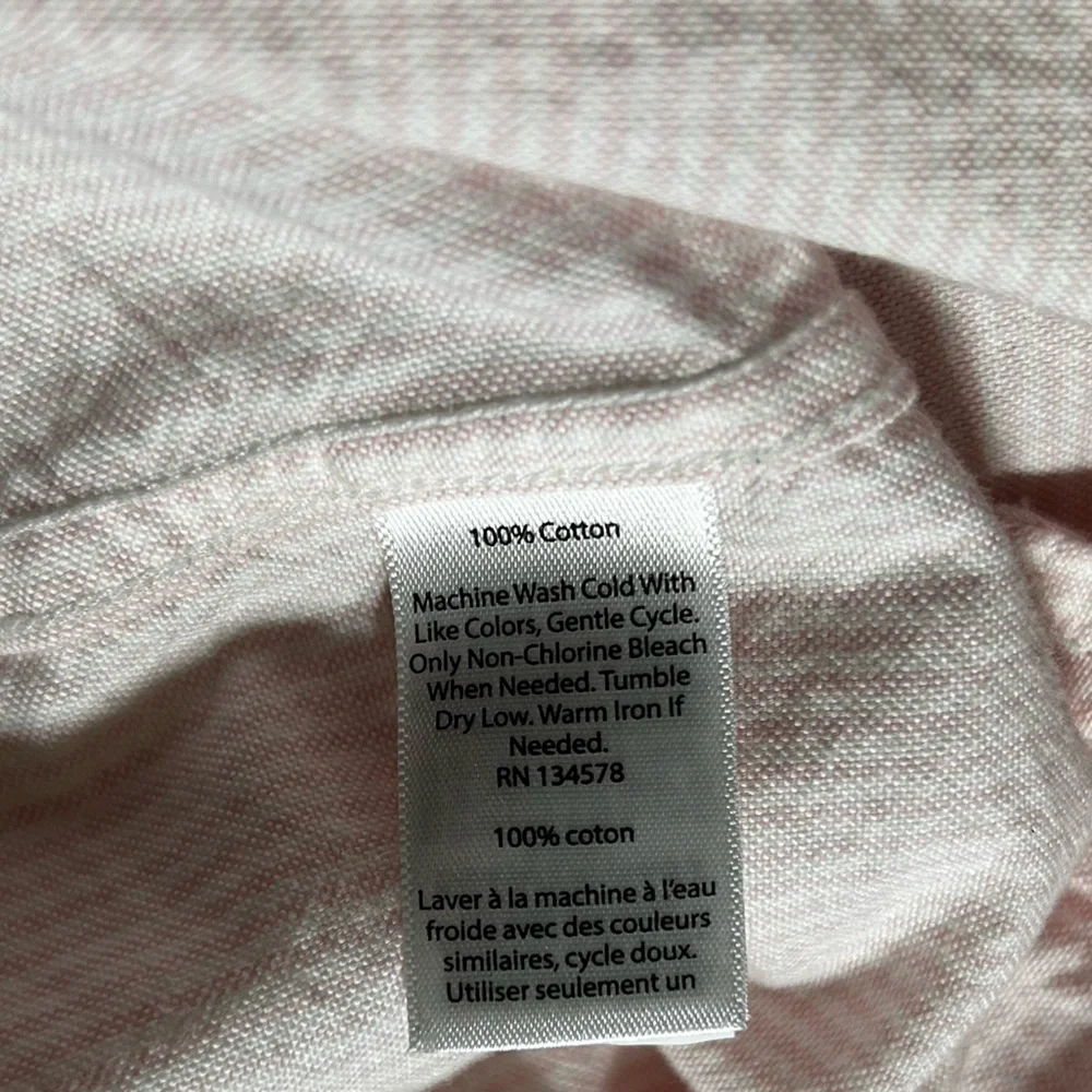 Vineyard Vines Boys Whale Shirt Long Sleeve Large 16 Pink White‎ Stripes - Picture 10 of 10